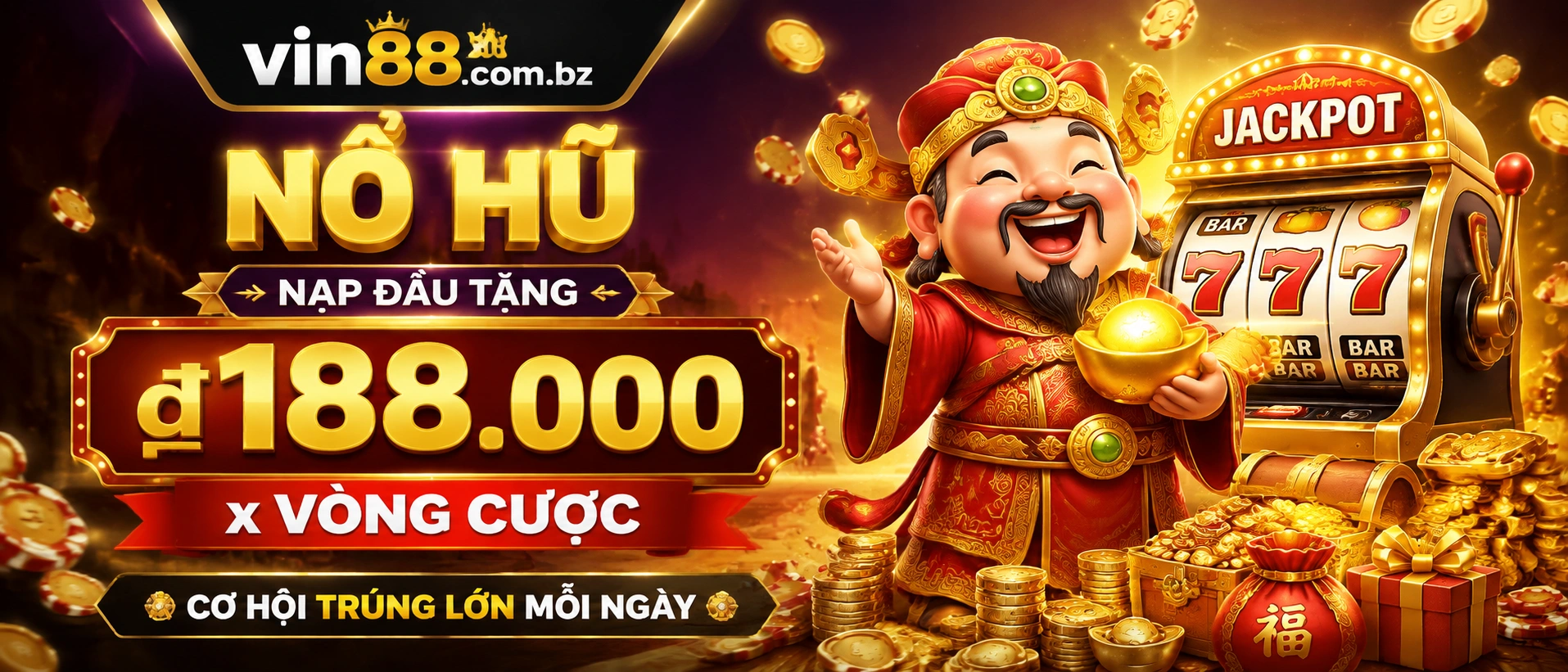 Ảnh minh họa khu game nổ hũ Vin88 với giao diện nhiều card