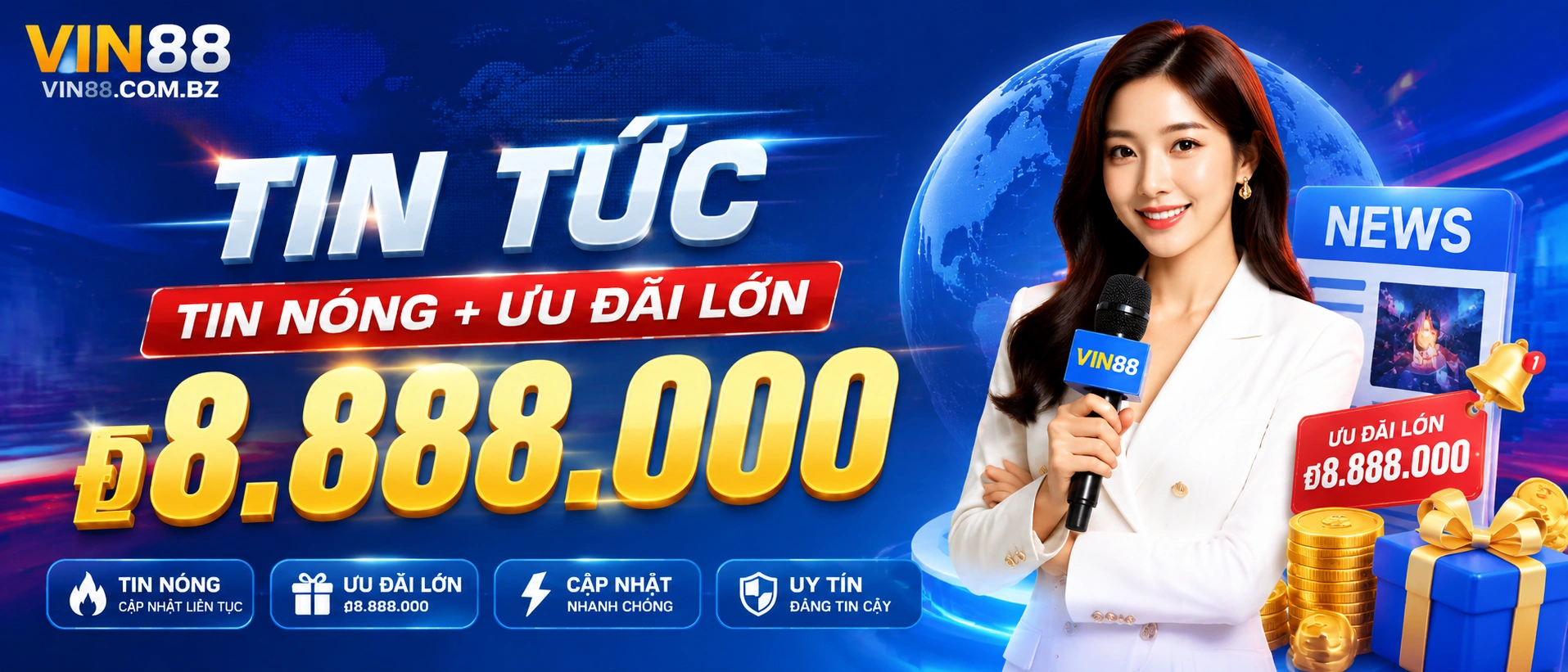 Khu vực cập nhật nhanh với giao diện tin tức Vin88 trên mobile